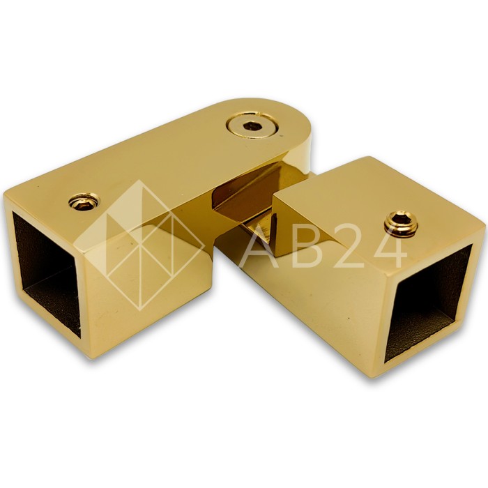 Соединитель FDC-57 трубы 15х15 регулируемый 90°-180°, нержавейка/золото