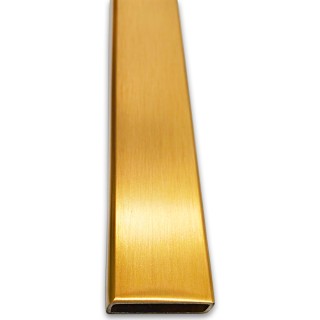 Труба FDT-352, 30х10х1.5 мм 2 м, нержавейка/брашированное золото