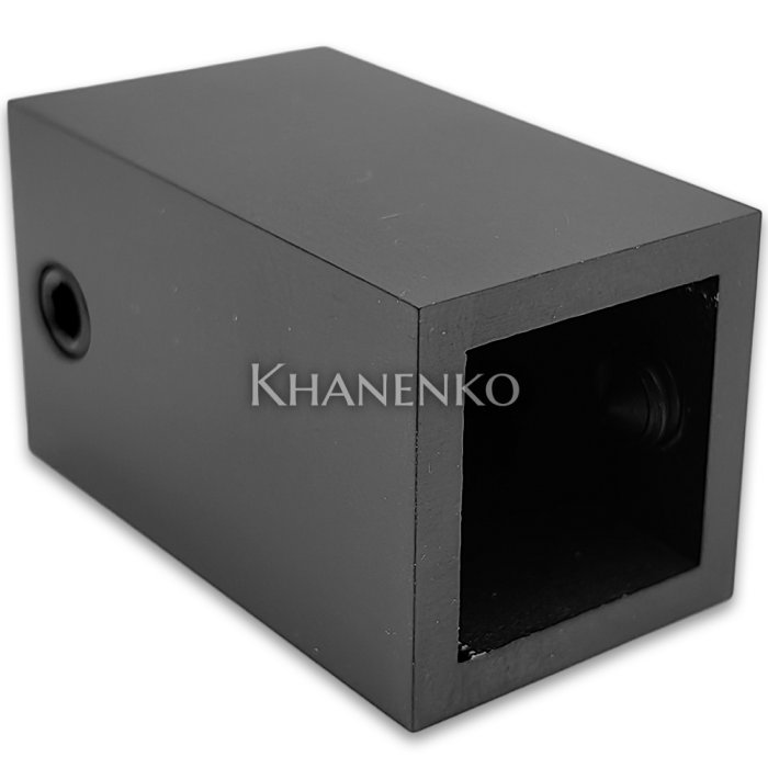 Крепление FDC-60E трубы 15х15 к стене, ЭКОНОМ, нержавейка/оружейная сталь