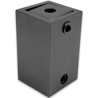 Крепление FDC-60E трубы 15х15 к стене, ЭКОНОМ, нержавейка/оружейная сталь