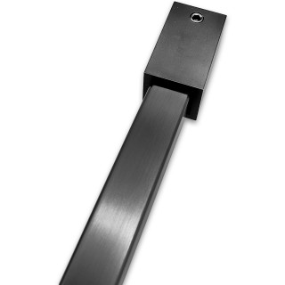 Крепление FDC-60E трубы 15х15 к стене, ЭКОНОМ, нержавейка/оружейная сталь