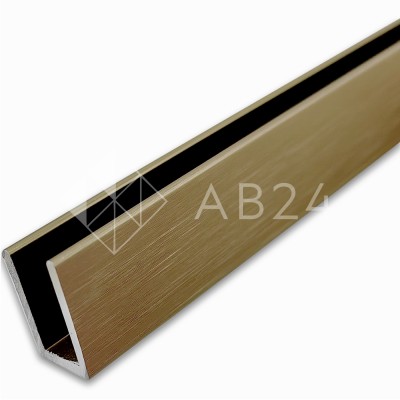 Профиль FDPA-55.3-DEF с дефектом для стекла 19х12,5х1,75 мм, длина 3 м, алюминий/бронза