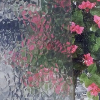 Декоративная витражная пленка 002 Clear Hammered