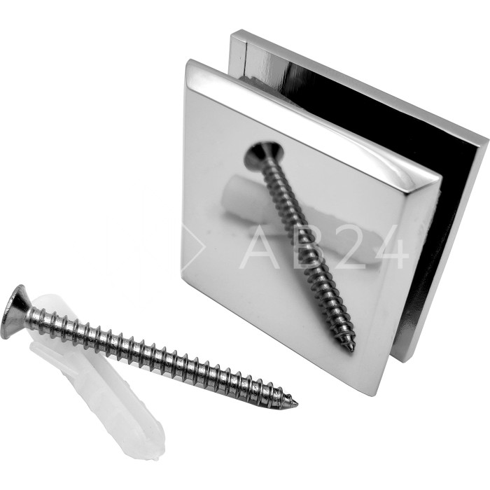 Коннектор  Бета β FDK-22, стена-стекло 90°, цинк/хром