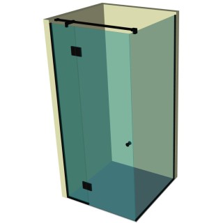 Душевая кабина угловая DK-205P в опорном профиле