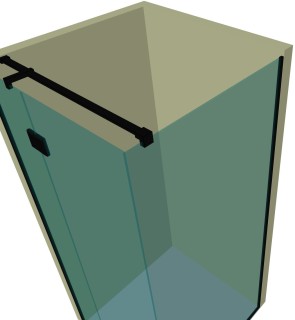 Душевая кабина угловая DK-205P в опорном профиле