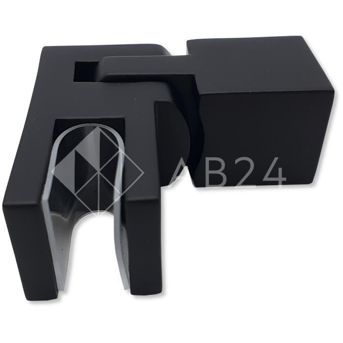 Держатель стекла FDC-52, 15х15 торцевой регулируемый, нержавейка/черный