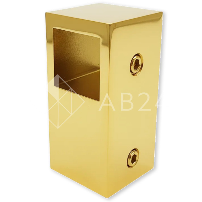 Соединитель FDC-56 трубы 15х15 сквозной Т-образный, нержавейка/золото