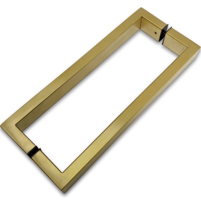 Ручка скоба FDR-78, 15х30х270х1.0 мм, нержавейка/брашированное золото