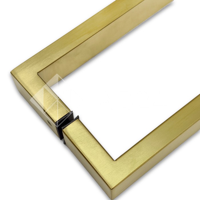 Ручка скоба FDR-78, 15х30х270х1.0 мм, нержавейка/брашированное золото