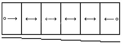 Система DSKU-1-6/6 безрамного остекления 6 рельс/6 дверей, алюминий