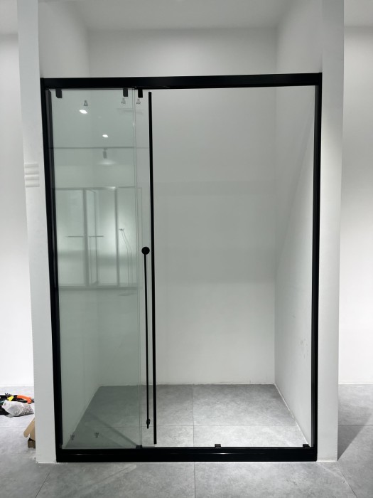 Раздвижная система Нимфа FDS-9 в проем телескопическая, нержавейка/черный