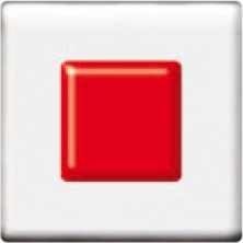 Фьюзинг квадрат DFTE 001 прозрачно-красного цвета, 4 см 