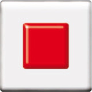 Фьюзинг квадрат DFTE 001 прозрачно-красного цвета, 4 см