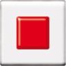 Фьюзинг квадрат DFTE 001 прозрачно-красного цвета, 4 см