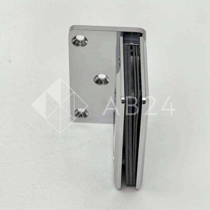 Петля Бета β FDP-20 стена-стекло с боковым креплением, латунь/хром