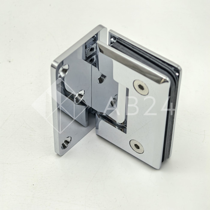 Петля Бета β FDP-20 стена-стекло с боковым креплением, латунь/хром