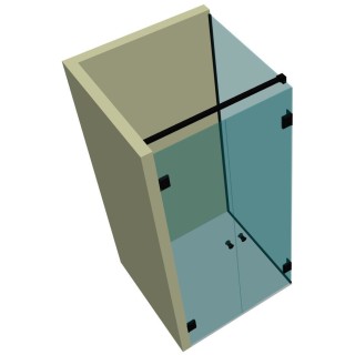 Душевая кабина угловая DK-206P в опорном профиле