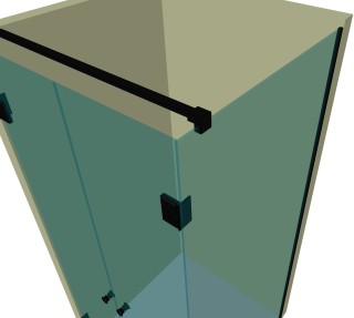 Душевая кабина угловая DK-206P в опорном профиле