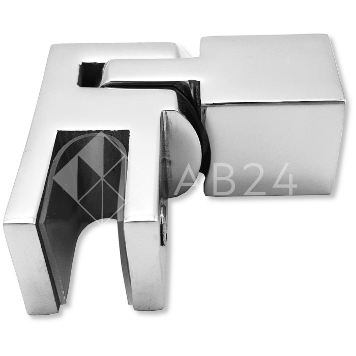 Держатель стекла FDC-52, 15х15 торцевой регулируемый, нержавейка/полированный