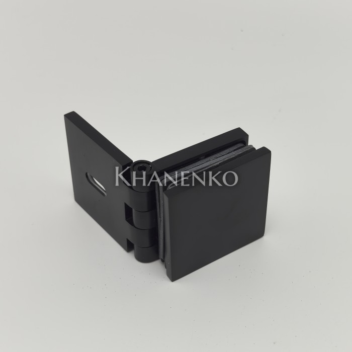 Коннектор для стекла Пегас FDK-100, 45х45 мм стена-стекло 0°-180°, латунь/черный