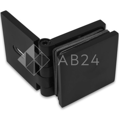 Коннектор для стекла Пегас FDK-100, 45х45 мм стена-стекло 0°-180°, латунь/черный