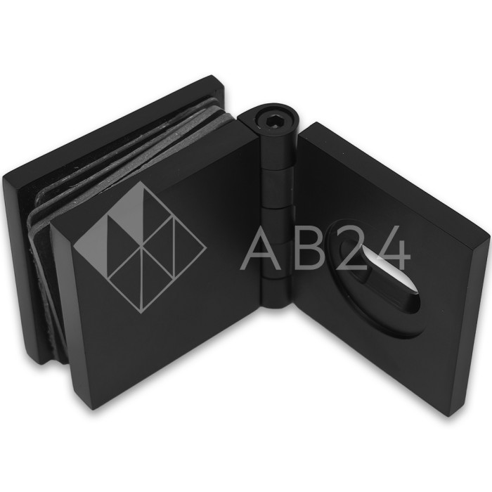 Коннектор для стекла Пегас FDK-100, 45х45 мм стена-стекло 0°-180°, латунь/черный