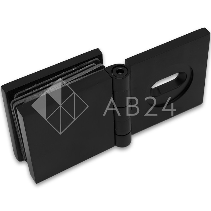 Коннектор для стекла Пегас FDK-100, 45х45 мм стена-стекло 0°-180°, латунь/черный