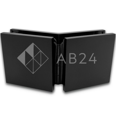 Коннектор для стекла Альфа α FDK-18, стекло-стекло 135°, нержавейка/черный