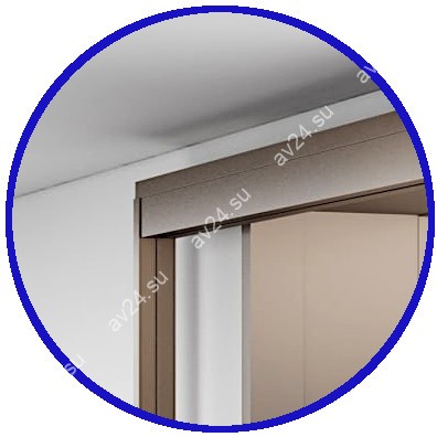 Комплект раздвижной системы DSK-190.1.3 AL/BN на 1 дверь (1+0) крепление на стену, алюминий/коричневый