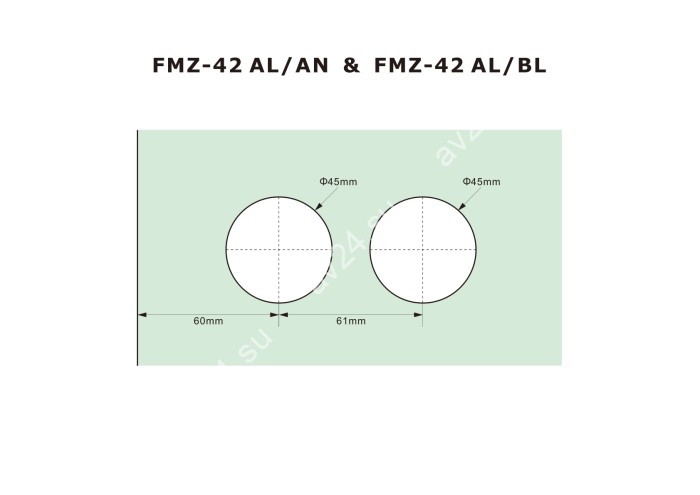 Замок с магнитным ригелем FMZ-42 с ответной частью на стену с притвором механизм ключ/ключ, алюминий/анодированный