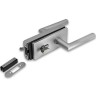 Замок с магнитным ригелем FMZ-42 с ответной частью на стену с притвором механизм ключ/защелка, алюминий/анодированный