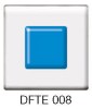 Фьюзинг квадрат DFTE 008 прозрачно-синего цвета, 4 см