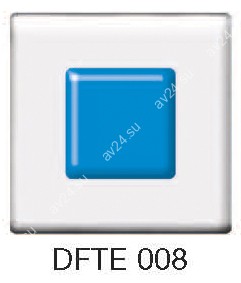 Фьюзинг квадрат DFTE 008 прозрачно-синего цвета, 4 см
