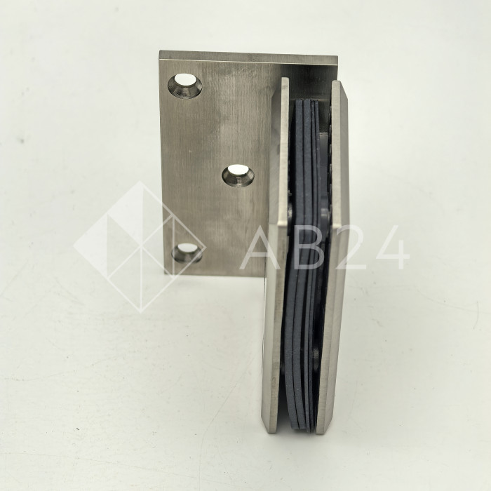 Петля Бета β FDP-20 стена-стекло с бок. креплением, нержавейка/матовый