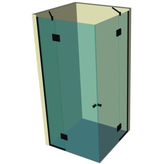 Душевая кабина угловая DK-207P в опорном профиле