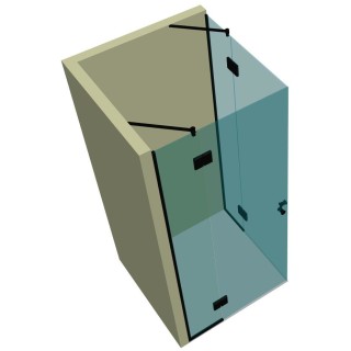 Душевая кабина угловая DK-207P в опорном профиле