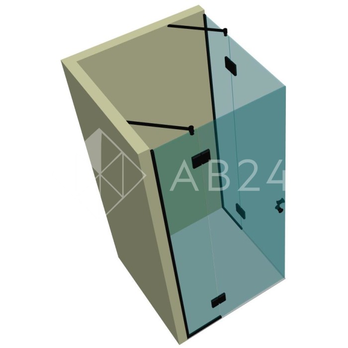 Душевая кабина угловая DK-207P в опорном профиле