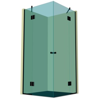 Душевая кабина угловая DK-207P в опорном профиле