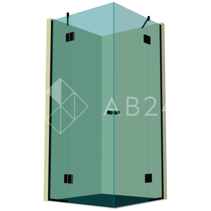 Душевая кабина угловая DK-207P в опорном профиле