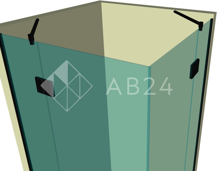 Душевая кабина угловая DK-207P в опорном профиле