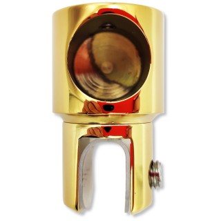 Держатель стекла FDC-12.1 трубы 19 торцевой 0°-360°, латунь/золото