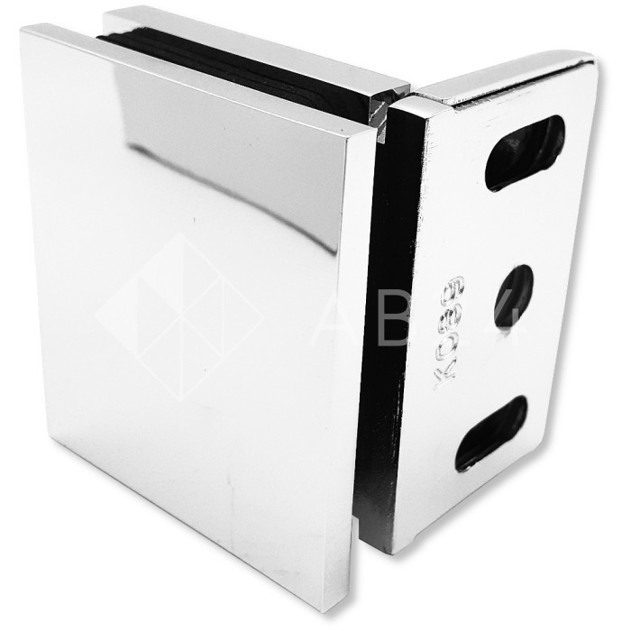 Коннектор для стекла Пегас FDK-105, 56х50 мм стена-стекло 90°, латунь/хром