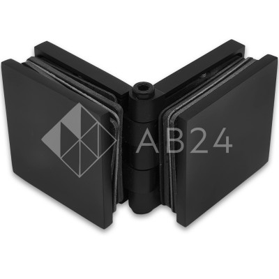 Коннектор для стекла Пегас FDK-101, 45х45 мм стекло-стекло 0°-180°, латунь/черный