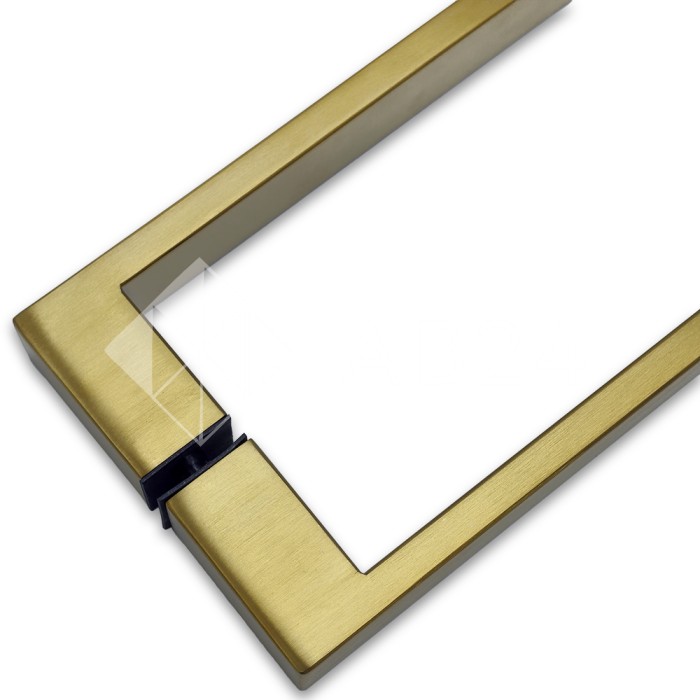 Ручка скоба FDR-88, 25х10х300х1.0 мм, нержавейка/брашированное золото