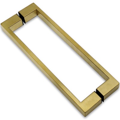 Ручка скоба FDR-88, 25х10х300х1.0 мм, нержавейка/брашированное золото