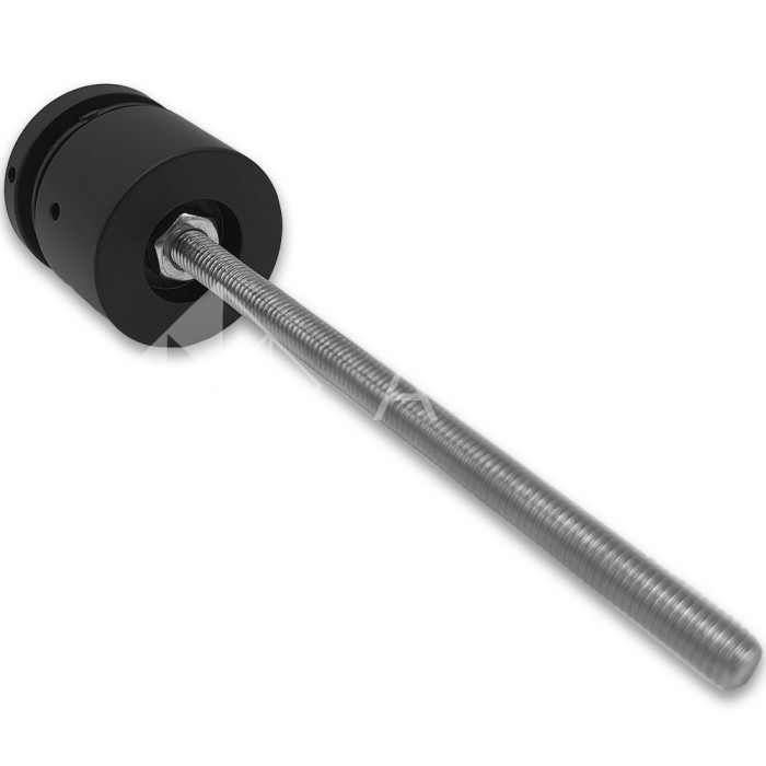 Стеклодержатель FKK-40, 10х30 мм Ø50 мм М10x1.5 для стекла, нержавейка/черный