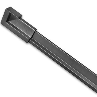 Заглушка торцевая FDPA-430L Левая для порога, ПВХ/Оружейная сталь