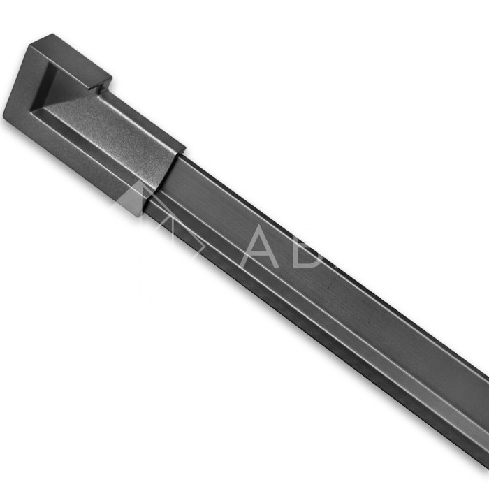 Заглушка торцевая FDPA-430L Левая для порога, ПВХ/Оружейная сталь