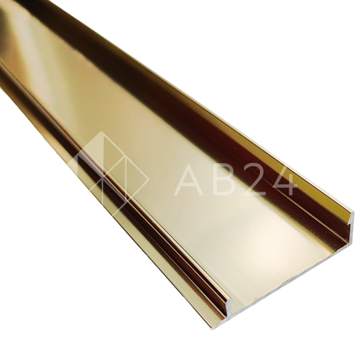 Крышка FKP-442.3 СВЕТЛЕЕ для зажимного профиля FKP-443, 3м, алюминий/золото